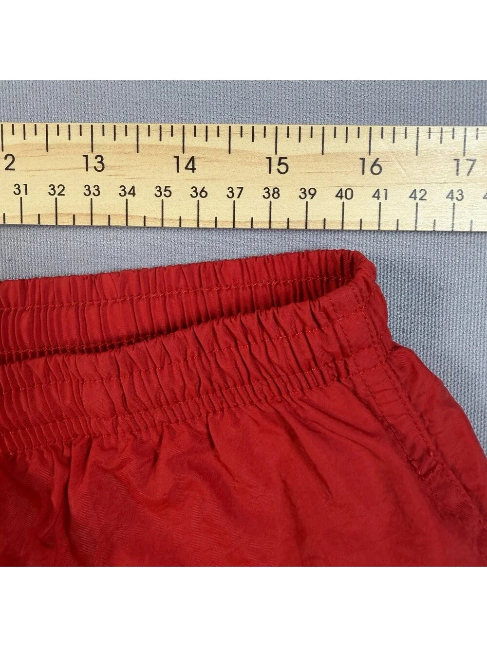 VTG 90s Nike Nylon Swim Trunks Red Drawstring Shorts Mens M EUC Y2K